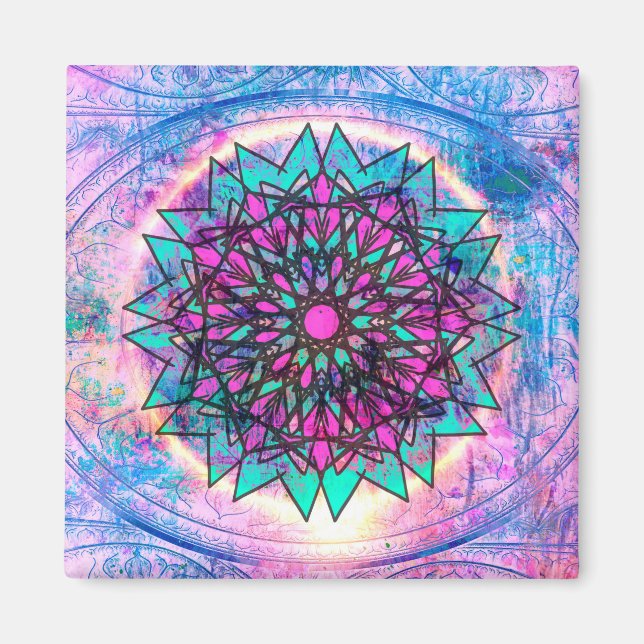 Imán Pastel Sned Glass Mandala (Frente)