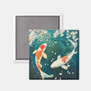 Imán Pastel Spring Koi Blossom