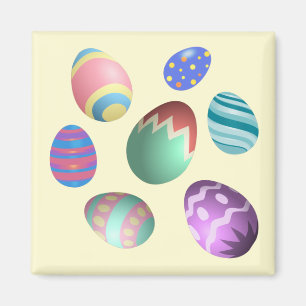 Imán Pastel Yellow Easter Huevo Fiesta Huevo Hunt Fun