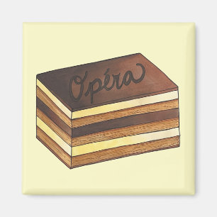 Imán Pastelería francesa Opéra Cake Dessere