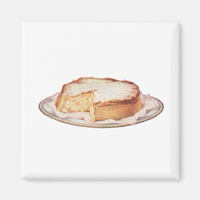 Imán Pasteles de queso de época postre dulce (Frente)