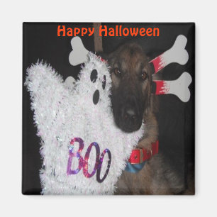Imán Pastor Alemán Halloween Boo