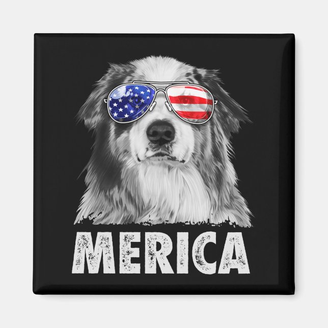Imán pastor australiano Aussie 4 de julio merica (Frente)