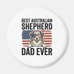 Imán Pastor Australiano Papá Patriótico Vintage