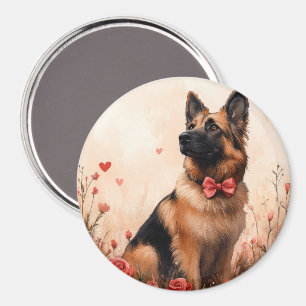 Imán Pastor Belga con Rosas - Día de San Valentín