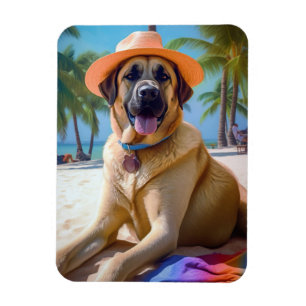 Imán Pastor de Anatolia en la playa, regalo de verano p