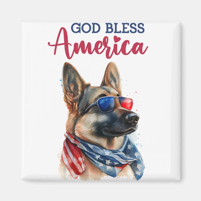 Imán Pastor Patriótico-Pastor Alemán (Frente)