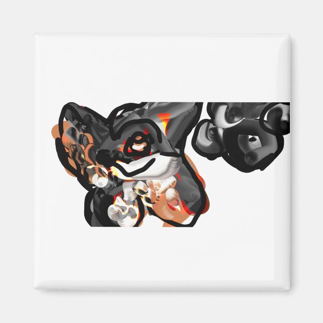 Imán Pata de lobo en el aire (Frente)