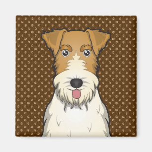 Imán Patas del dibujo animado del perro del fox terrier