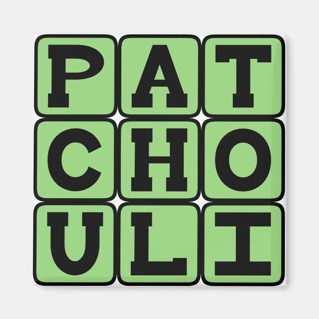 Imán Patchouli, Aceite Hippie (Frente)