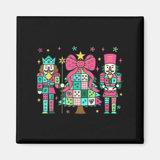 Imán Patchwork Nutcracker Árbol de Navidad Nk Nutcracke (Frente)