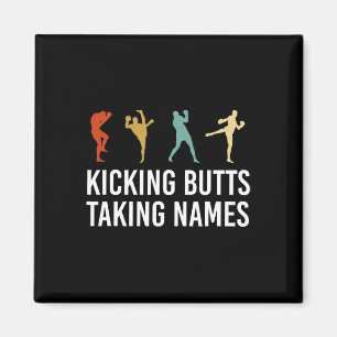 Imán Pateando Traseros Tomando Nombres Kickboxing Kickb