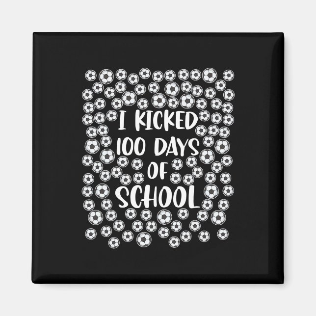 Imán Pateé 100 Días De Estudiante De Fútbol Escolar (Frente)