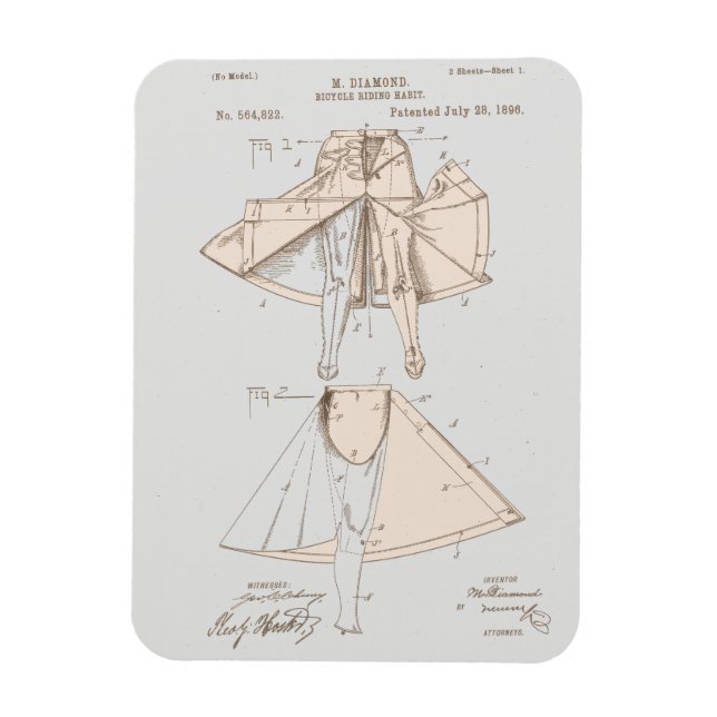 Imán Patente de fábricas de bicicletas para mujeres ven (Vertical)