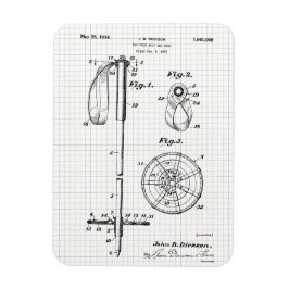 Imán Patente de polo de esquí de época