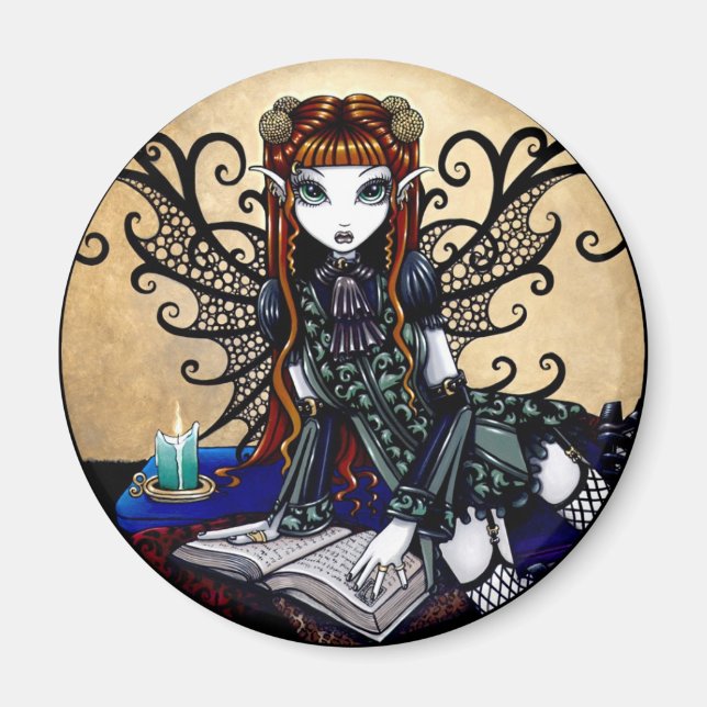 Imán Patience Gothic Reading Fairy Magnet (Frente)