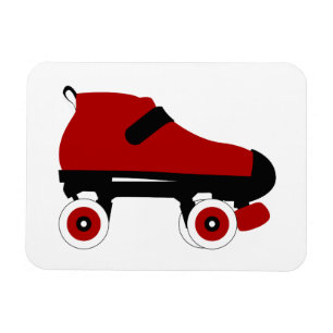 Imán patín derby de roller de quad rojo