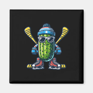 Imán Patinador de hockey sobre hielo de pepino Pickle C