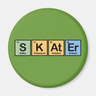 Imán Patinador hecho de elementos