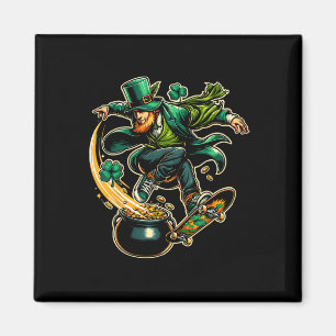 Imán Patinador St Patricks Día de Patinaje
