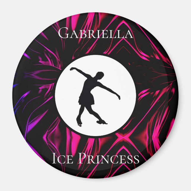Imán Patinaje artístico "Princesa de Hielo" personaliza (Frente)