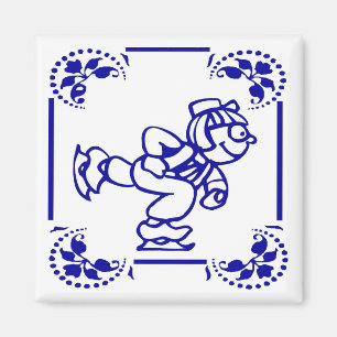 Imán Patinaje de hielo holandés del muchacho