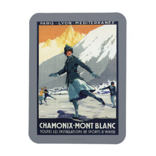 Imán Patinaje de hielo - poster olímpico del promo de