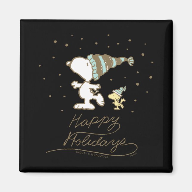 Imán Patinaje de invierno de Peanuts (Frente)