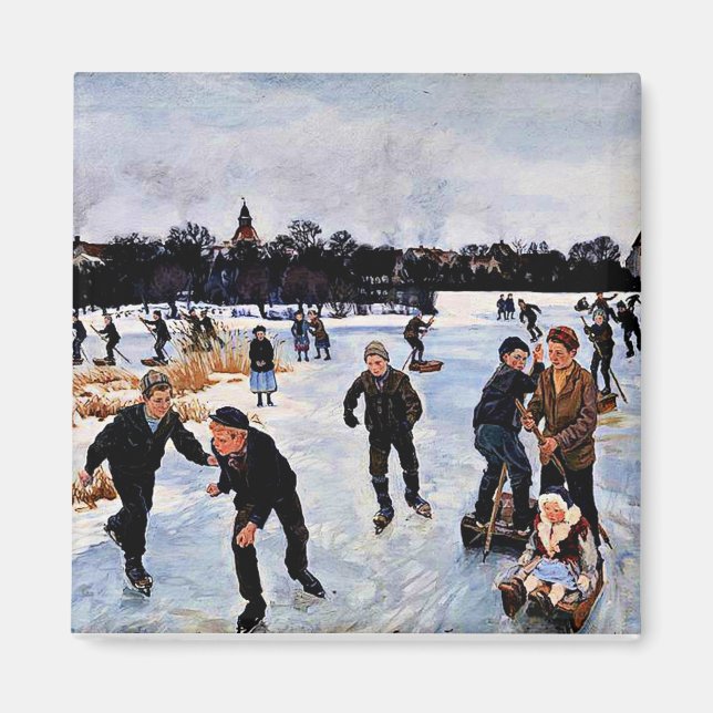 Imán Patinaje infantil fuera de Faborg (Frente)