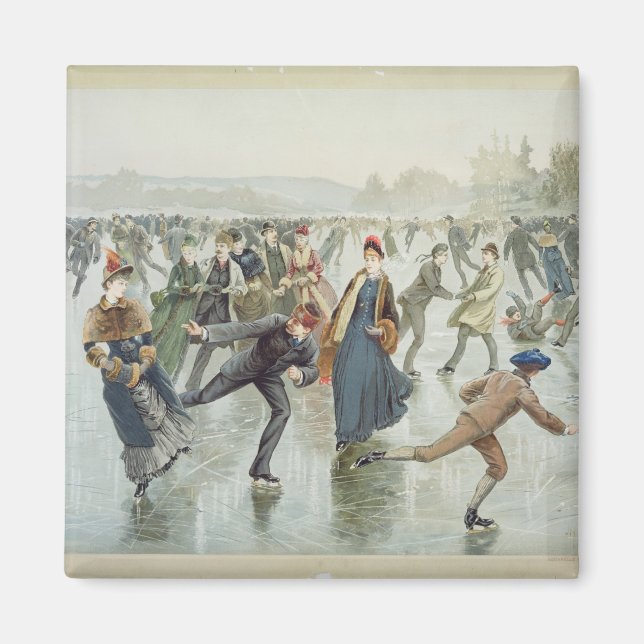 Imán Patinaje, publicado por L. Prang y Co. (Frente)