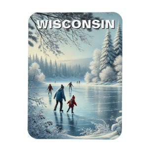 Imán Patinaje sobre hielo de Wisconsin