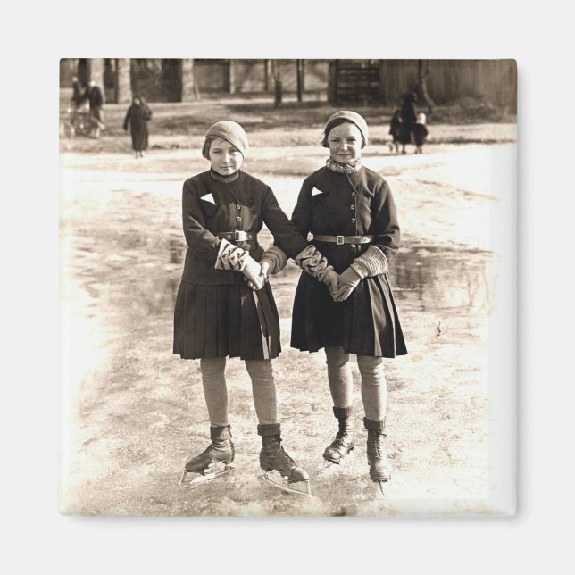 Imán Patinaje sobre hielo Girlfriend 1925 (Frente)