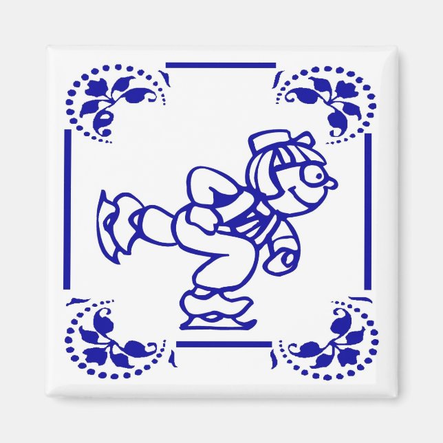 Imán Patinaje sobre hielo holandés (Frente)