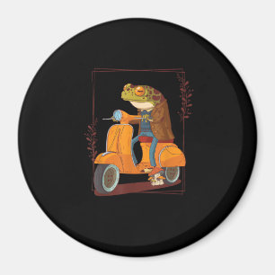 Imán Patinete de rana hongo Academia Goblincore