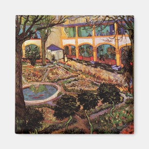 Imán Patio del hospital de Arles por Vincent van Gogh