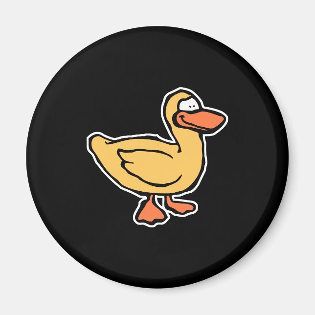 Imán pato amarillo feliz (Frente)