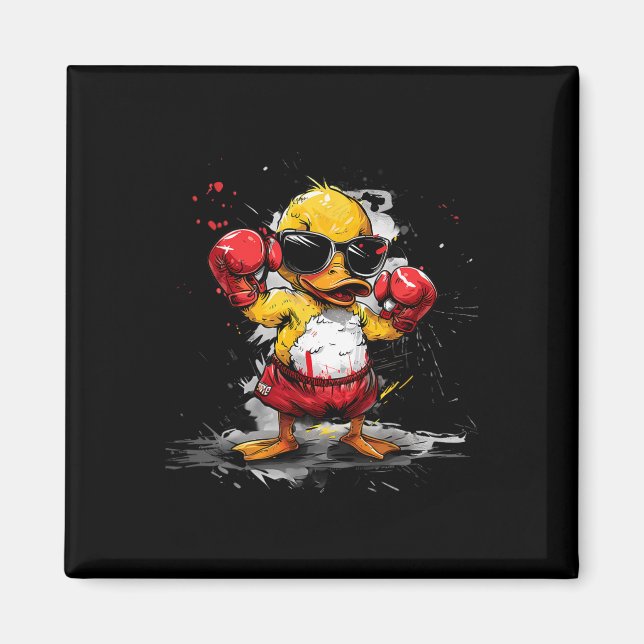 Imán Pato de goma de boxeo Guantes de boxeo Kickboxing  (Frente)