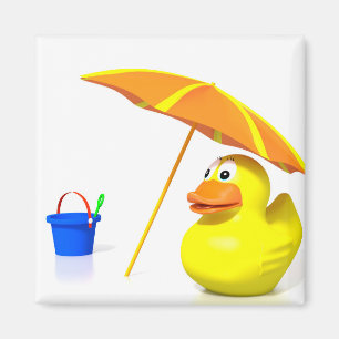 Imán Pato de goma en la playa
