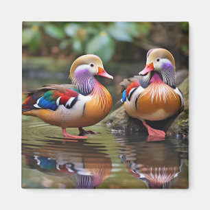 Imán Pato de mandarín Animal Bird Wilderlife Art