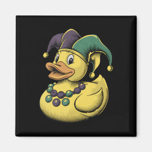 Imán Pato de Mardi Gras Traje de Pato de Goma Louisiana