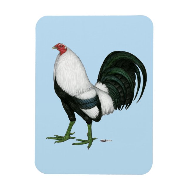 Imán Pato de plata gamecock (Vertical)