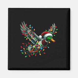 Imán Pato de Santa Volador Con Luces de Navidad Caza Se