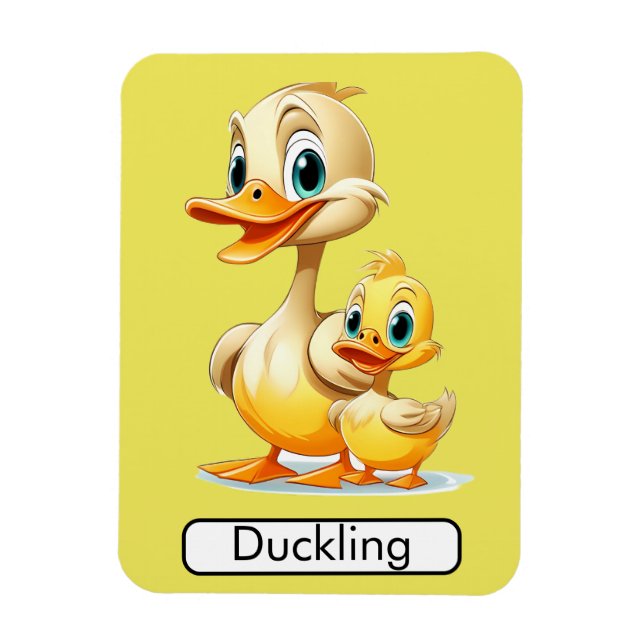 Imán Pato/ Ducado de la tarjeta volátil animal, niños,  (Vertical)