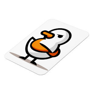 Imán Pato gruñón Mascota de dibujos animados minimalist