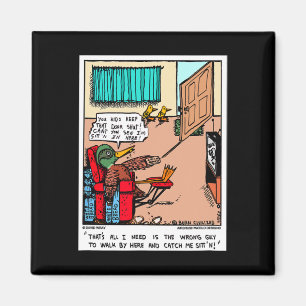 Imán Pato Surfing Canal Pájaro Cazando Televisero Gif