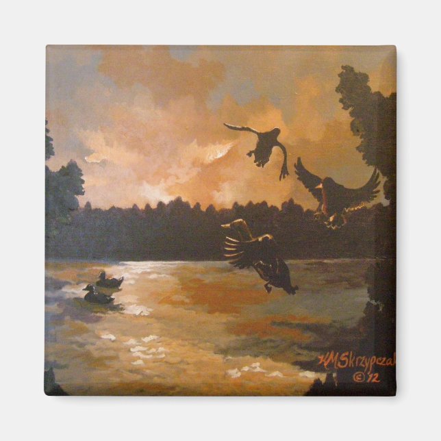 Imán Patos Coloneándose En Magnet (Frente)