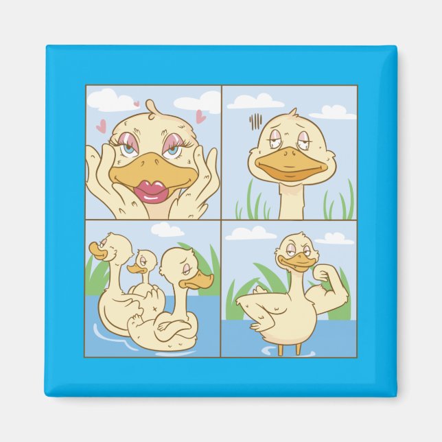 Imán Patos Haciendo Cosas Lindas : AMOR (Frente)