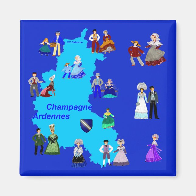 Imán Patrimoine de Champagne-Ardenne, Francia (Frente)