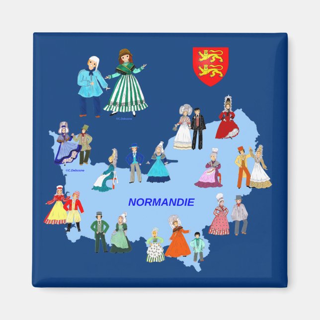 Imán Patrimoine de la Normandie, Francia (Frente)