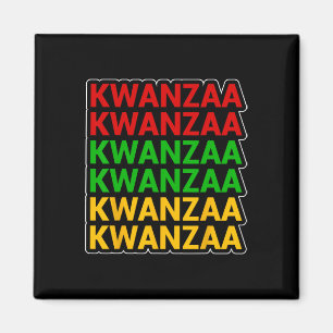 Imán Patrimonio africano-americano de Kwanzaa apilado